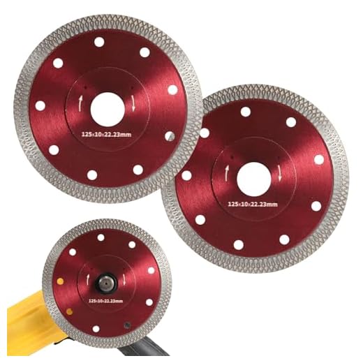 2PCS 4-1/2 Inch Tile Grinder Cutting Blades,Red Super Thin Diamond Porcelain Saw Blades,4.5-inch Tile Cutting Discs for Angle Grinders,Suitable for Porcelain,Ceramic,Granite,with 7/8"-20mm-5/8 Arbor