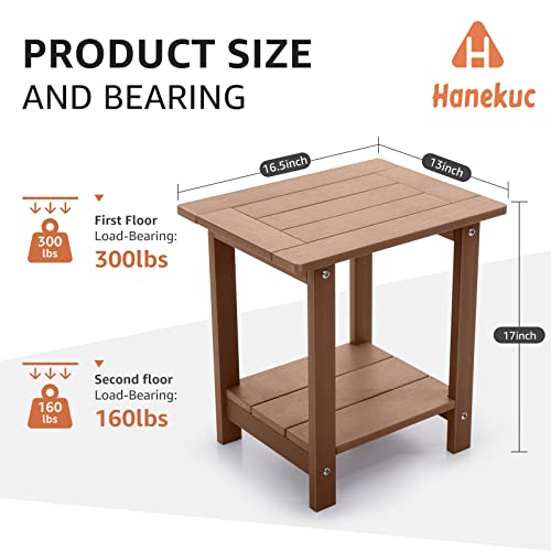 Hanekuc Double Adirondack Outdoor Side Table Weather Resistant,Patio