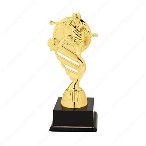 tecnocoppe Trofeo Calcio h 18,00 cm Capocannoniere Miglior Giocatore Pallone d'oro Premiazioni Sportive Targhetta Personalizzata Omaggio