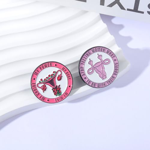Image of Uterus Pin Medical Obgyn Pins Stethoscope Brooch Medicine Symbol Lung Brooch for Gynecologist Medical Doctors Nurse Gifts Jewelry