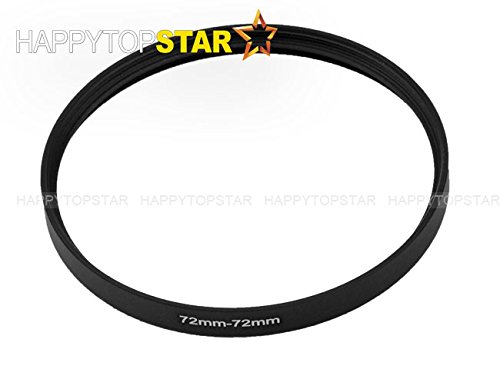 Anillo Adaptador Hembra a Hembra de Aluminio Negro 72 mm para Lentes y Filtros de Cámara Fotográfica miniatura 2