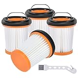 Anewise WV201 Wandvac Filter Replacement for Shark Wandvac ION W1 S87 Cordless Handheld Stick Vacuum WV201BK WV200 WV200C WV201 WV205 WV220 WV221, Replace Part #XHFWV200, 4 Pack Fabric Wand Filters