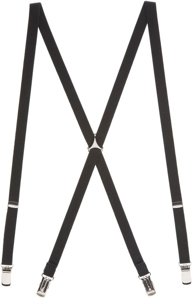 Suspender Store Skinny Matte Satin Suspenders - 3/4-Inch Wide Elastic - X-Back - Clip - 9 Colors & 2 Sizes