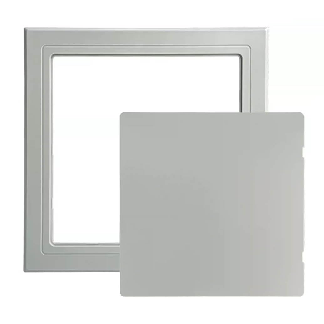 Panneau d'accès ABS argent 175x175mm autocollant pour trappe de cloison sèche