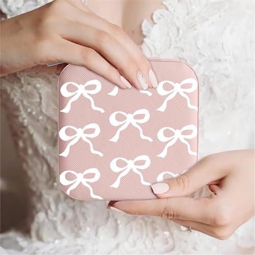 Coffret bijoux en cuir synthétique blanc de qualité supérieure pour femme - 6