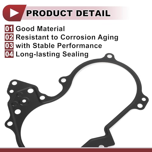 Image of 1 Pcs Car Engine Timing Cover Gasket Set for Nissan Altima 3.5L V6 - Gas 2007-2014 Chain Case Cover Gasket No.23797JA10B Black Metal
