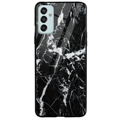 Image of COLORflow Back Cover Compatible with Samsung Galaxy F13 / M13 4G | Black Marble White | Shockproof TPU Bumper Cover with Camera Protection Back Cover