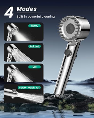 Fitespot Filtered Shower Head with Handheld 4PCS Filters ShowerHead - 5