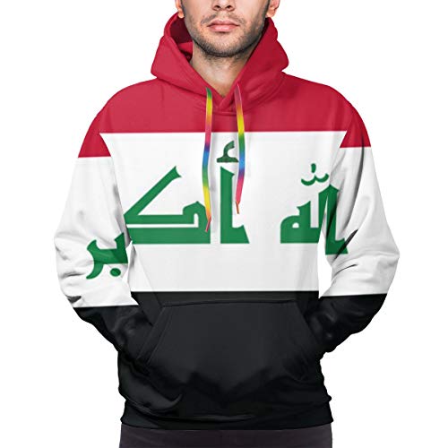 Huabuqi Irak Flagge Unisex 3D Neuheit Hoodies Pullover Sweatshirt Taschen Weihnachten S
