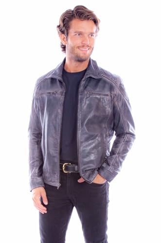 Image of Scully Men's Brown Lamb Leather Trench Coat XL