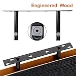 Fixwal Floating Shelves for Wall, Wall Mounted Rustic Wood Shelves for Bathroom, Living Room, Bedroom and Kitchen, Wall Shelves for Storage,Books,Room Decor (Black, Set of 4, 15.8 Inch) - Image 4