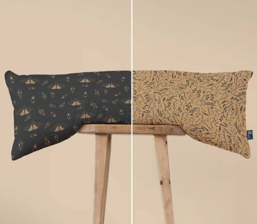 THE WOOD WHITE Soft Matty Cotton Fabric Pillow Cover for Cuddle Pillow, Full Body Pillow Cover Long Pillow Cover, Beige