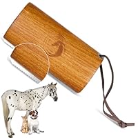 Equimour Fellwechselhelfer – Striegel für Fellwechsel & Haarentfernung | Sanft zum Pferd & Hund | Effizient gegen lose Haare & Unterwolle | Ideal für empfindliche Tiere | 100% Naturholz