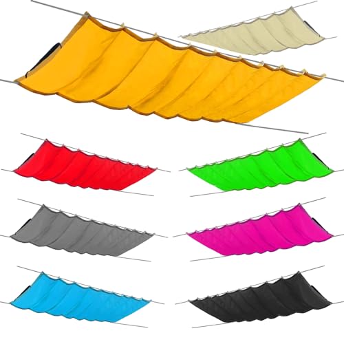 Sonnensegel einziehbares Sonnensegel Pergola Markise Wasserdicht Sonnenschutz Garten verstellbar 100% Schutz vor UV-Strahlungen (B:300cm L:400cm, Gelb)