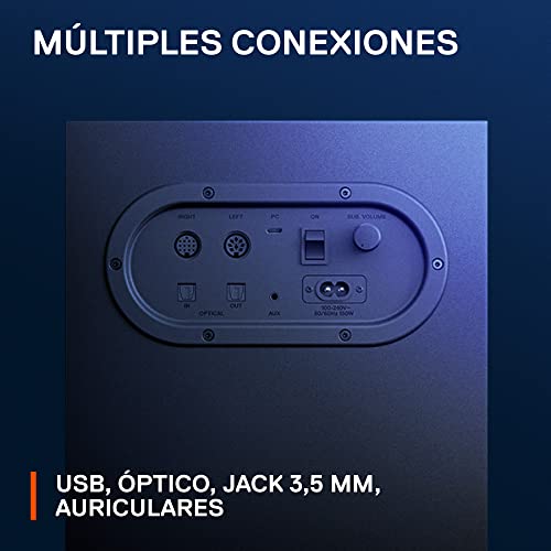 Altavoces gaming 2.1 bajo potente Subwoofer SteelSeries Arena 7 óptico 5