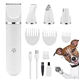 Fellpflegeset für Hunde | 4-in-1 Haarschneider für Tiere, verstellbare elektrische Schere für die Fellpflege zu Hause, Hunde, Katzen und Welpen