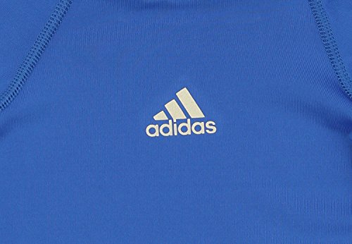 Haut de compression adidas bleu manches longues pour junior actif
