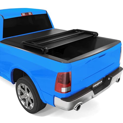 TOMOKA Soft Tri Fold Truck Bed Tonneau Cover Compatible with 2009-2026 Dodge Ram 1500(Classic Body & New Body) & 2010-2026 Dodge RAM 2500 3500 5.7 FT Bed, Without RamBox
