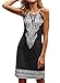 Happy Sailed Women Summer Halter Neck Dress Floral Print Bohemian Beach Dresses Black Medium