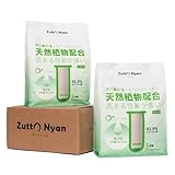 Zutto Nyan キャッサバ 猫砂 固まる ケア用 天然素材 食品グレード重曹配合 消臭 抗菌 低粉塵 システムトイレ対応 可燃ゴミ処理 幼猫 老猫 病中猫向け FRP香りカプセル配合 3in1ミックス 室内飼い アパート ペットショップ用【2.3kg×2袋】桜