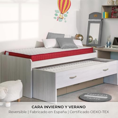 Miniatura 8 de Nalui - Colchón Viscoelástico 80x180cm Gredos Con Altura 15cm. Tejido Strech Y Tejido 3d Transpirable Especial Para Cama Nido Firmeza Medio-Alta Adaptable Hecho En España