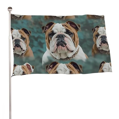 Drapeau bouledogue anglais double face haute résistance cour