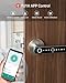 TMEZON Smart Door Lock Fingerprint, Keyless Entry Door Lock with Handle, APP/IC Cards/Codes/Keys/Fingerprints Biometric Electronic Keyless Entry Lock for Bedroom Home Hotel Office
