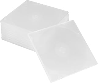 Veemoon 12 Pçs Mídia Fina Capa Única Capas De Disco Único Capa Fina Para Pacote De CD Caixa De CD Caixa De Armazenamento De Vídeo De Mídia Caixa De Armazenamento De Dvd CD Rack De