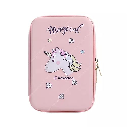 Image of Unicorn Big Pouch Cute Cartoon 3D Embossed Pencil Case
