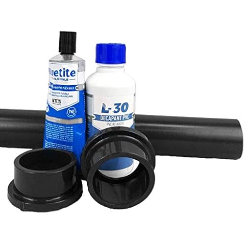 well2wellness® Juego de reparación de PVC y piezas de repuesto con tubo de presión de PVC de 1 m de 50 mm Cover