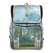 Produktbild Canvas Student Rucksack Weiß Bogen Berge Schwäne Büchertasche für Mädchen Jungen Schultasche