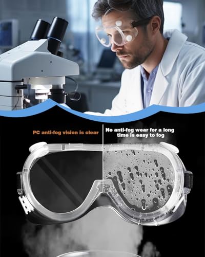 JIPUKE 3PCS Protective Goggles, safety Goggles, Anti Dust Splash Proof Protective Wraparound Eyewear, Clear Security, Suitable for Furniture Painting, Garden Cleaning, Welding - Image 5