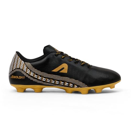 Image of Boldfit Football Shoes for Man, Lightweight Turf & Ground Football Studs with Non-Marking High-Grip Sole, Breathable Mesh Upper, Cushioned Support & Anti-Slip Training Cleats