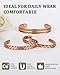 MagEnergy Copper Bracelets for Women Men, Set of 3 Pcs, Magnetic Therapy, Handmade 99% Copper Cuff Bracelet, Jewelry Gift Box