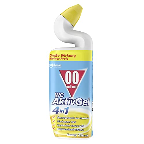 00 null null WC AktivGel 4in1, Flüssiger WC Reiniger, Suny Citrus, 1er Pack (1x750 ml)
