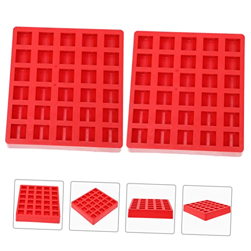 Contenedores Multi-Grid para Monedas x2 en ABS Rojo miniatura 4