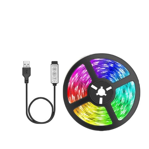 Tira LED flexible RGB 5M USB con atenuador y control miniatura 1