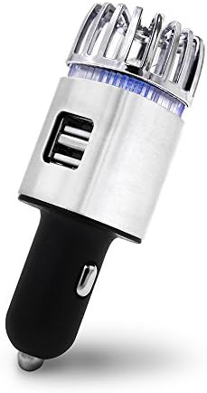 Car Air Purifier,Debring Car Air Freshener and Ionic Air Purifier & Odor Eliminator Dual 2.1 Amp USB Outlets - Cleans Dust, Pollen, Removes Cigarette Smoke, Pet & Food Odors