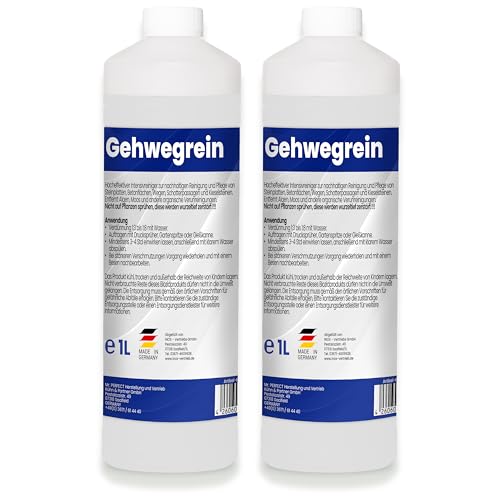 Preisvergleich Produktbild Mr. Perfect® - Effektiver Wegereiniger 2x1L / Grünbelagentferner Konzentrat, Algen-, Flechten- und Moosentferner / Terrassenreiniger für viele Oberflächen / Steinreiniger intensiv außen