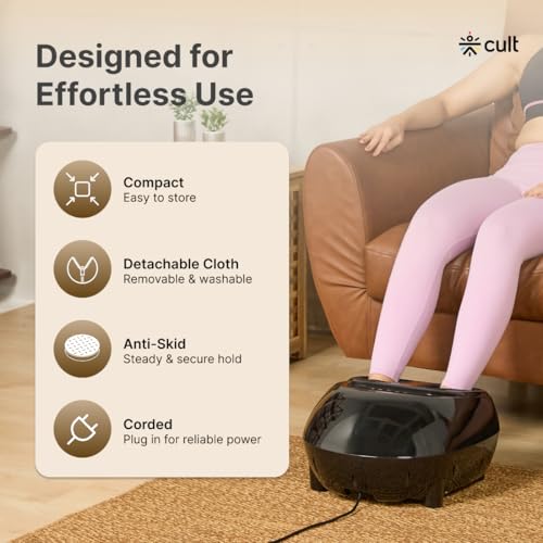 Image of Cult Pulse foot massager with Air compression, Deep Kneading rollers, Multiple Modes, Pain Relief leg massager