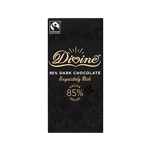 85���_�[�N�`���R���[�g100�O���� (Divine) (x 2) - Divine 85% Dark Chocolate 100g (Pack of 2)