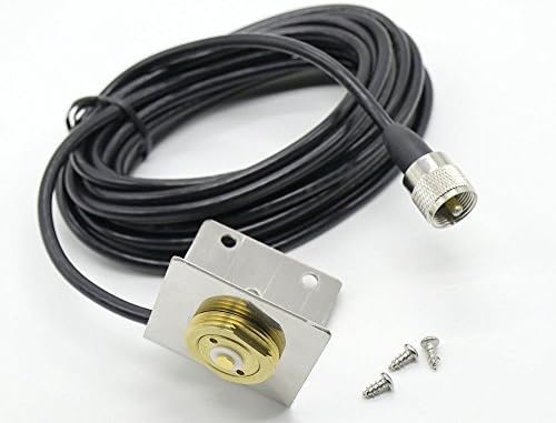 NMO Bracket L Shape Fender Mount W/M PL-259 UHF Connector RG-58U 5 Meter Cable