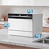Midea Lavavajillas Pequeño Blanco 55 cm para 6 servicios - Lavavajilla Compacto y Portatil sin Instalación - Lavaplatos con Programa Eco Ahorro, Filtro Antibacterias y Programación Horaria #1