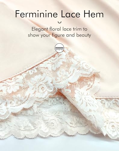 Image of MANCYFIT Bloomers for Women, Lace Trim Slip Shorts