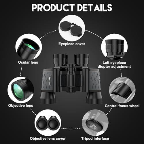 Image of 8x40 Binoculars for Bird Watching -High Power Binoculars for Adult,HD Optical System Non-Slip Grip, Waterproof Binoculars for Outdoor