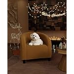GarveeHome Accent Barrel Chair Boucle Club Chair Furry Sherpa Armchair Suitable for Living Room Bedroom Reception Room Office(Yellow) - Image 4