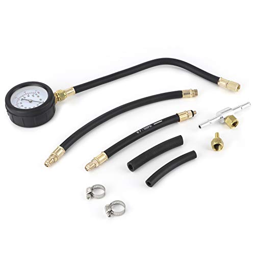 yaogohua Fuel Injection Tester Pump Pressure Test Gauge Meter 0?100 PSI Only for Gasoline Engine