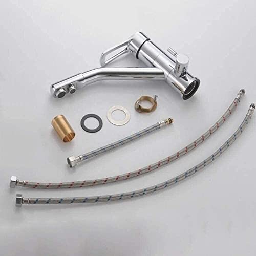 Robinet de cuisine en laiton chrome robuste 3 voies pour eau filtrée