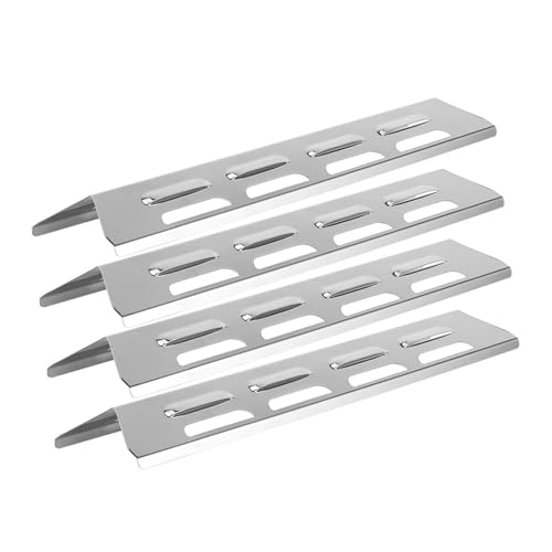 Cubre llamas para barbacoa universal en acero inoxidable con cuatro piezas de repuesto para jardín 8