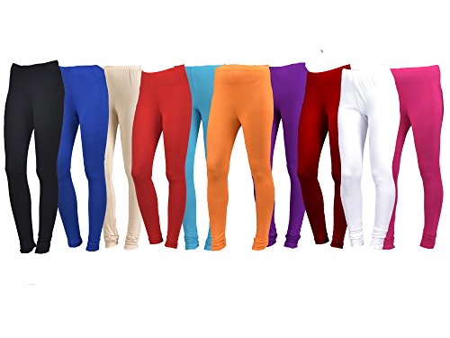 Image of Women's Plus Size Relaxed Fit Cotton Leggings - Multicolor Delights for Comfort and Style (Multicolor
